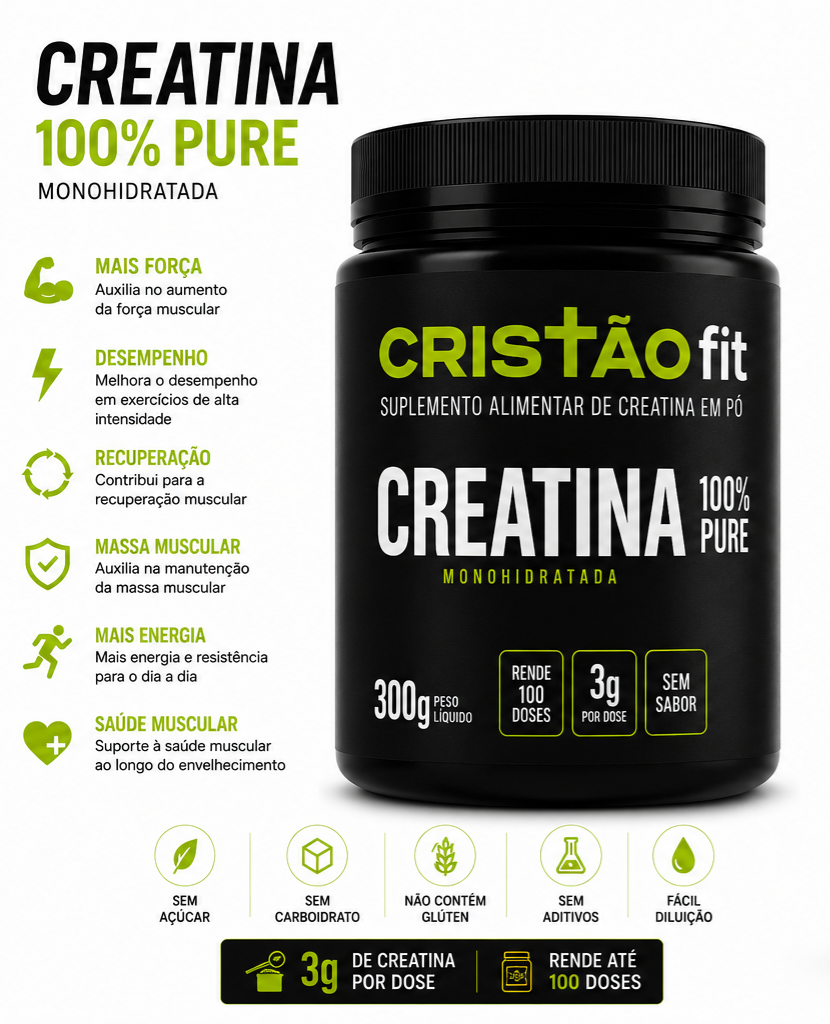 CREATINA 100% PURE - ORIGINAL - Imagem 2